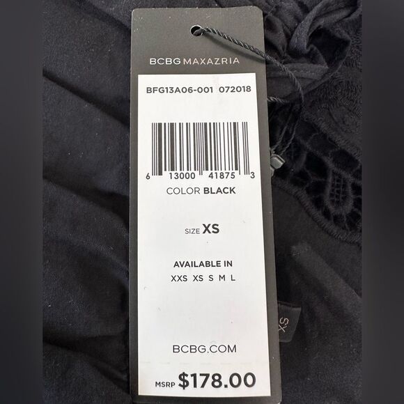 BCBGMAXAZRIA Embroidered 1 shoulder blouse Size XSMALL - Picture 12 of 12